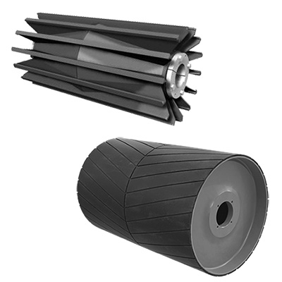 winged pulley and profiled pulley